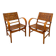 Gelenka Armchairs in Solid Beech Wood, Germany, 1950, Set of 2