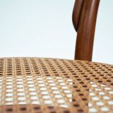 chaises de bistrot anciennes Thonet n° 14 118 en bois courbé et sangles, 1880, lot de 3