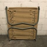 Vintage army style beige folding camp bed - GEP PARIS brand