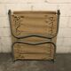 Lit de camp pliable beige vintage style armée marque GEP PARIS