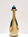 Beige Encased and Hand-blown Glass Decanter Bottle, Italy