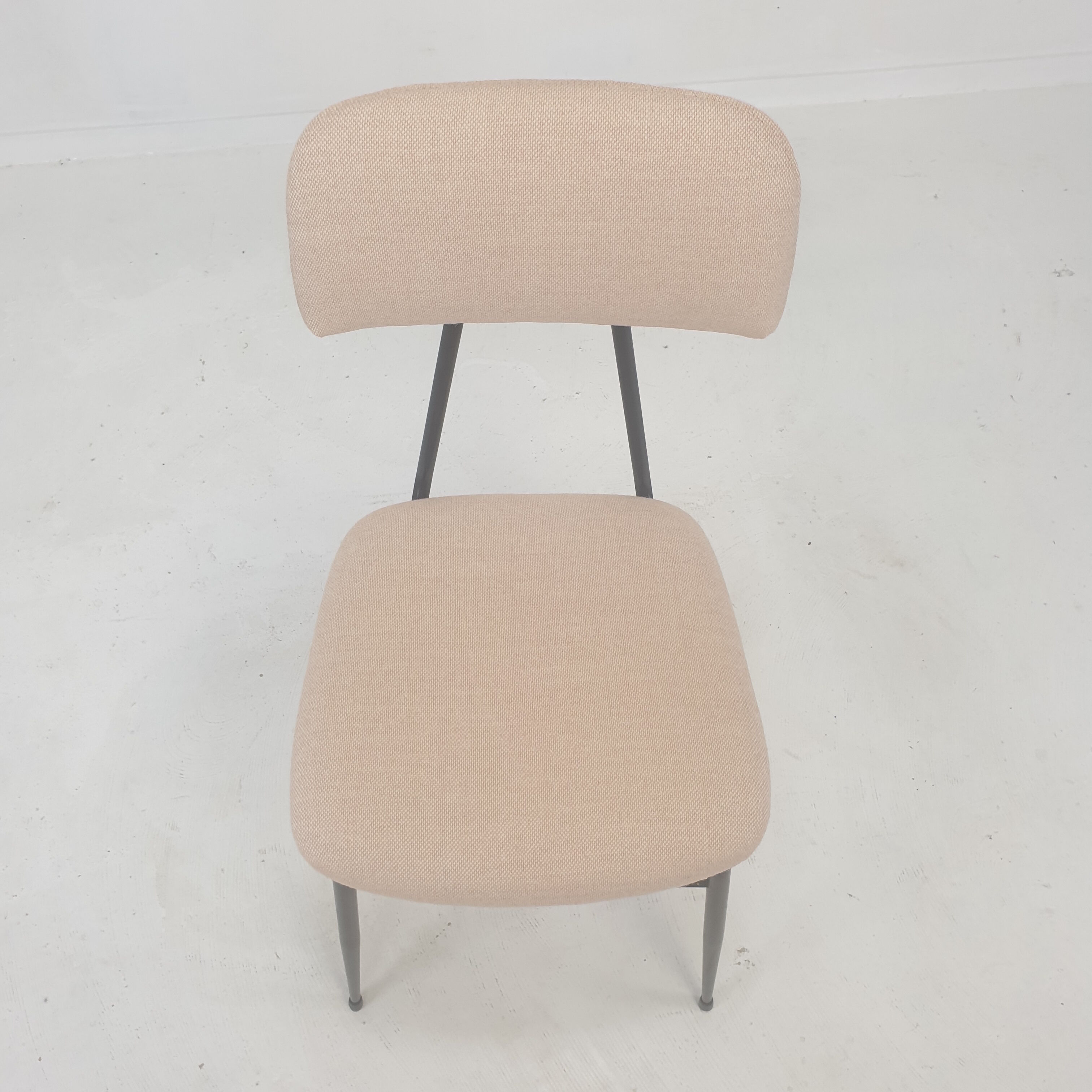 Set of 4 Italian Metal Dining Chairs, 1960's