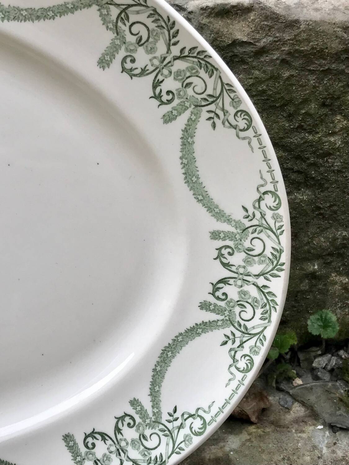 Oval serving dish Creil et Montereau Labrador Napoleon