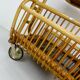 1950s mid century trolley serving cart bamboo wicker black formica