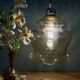 Vintage amber glass suspension globe