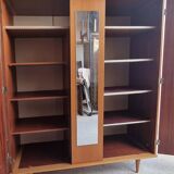 Wooden cabinet, wardrobe, shelves, vintage, 60s