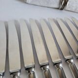 12 silver-plated table knives with stainless steel blades nogent