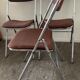 Série de 3 chaises pliantes Souvignet des années 70