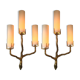 Paire d'appliques en bronze doré Arlus