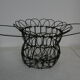 Egg basket in braided metal