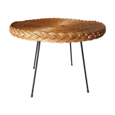 Table basse vintage en osier