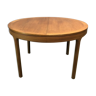 70s teak round table with butterfly extension