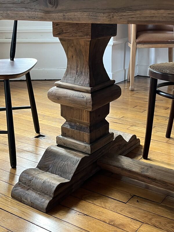 Table monastère en bois ancien - Spirito 300 par 100 cm