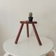 Tabouret tripode vintage en bois