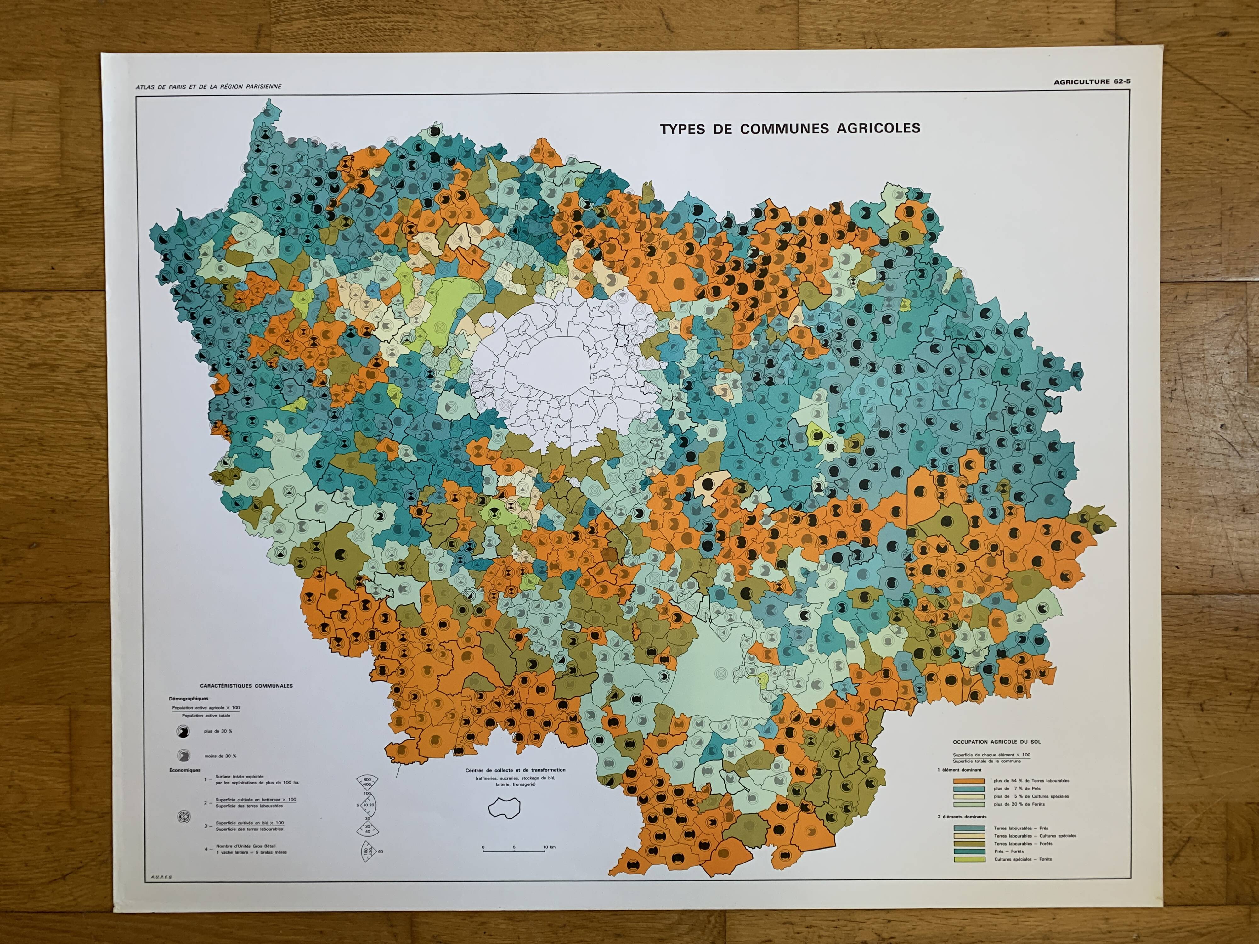 Paris Ile de France map 1967