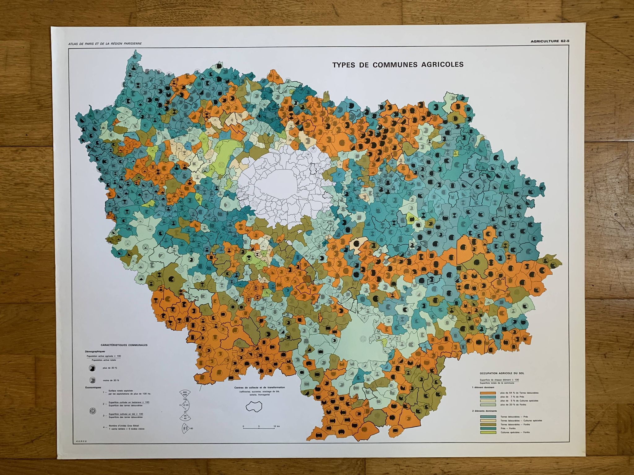 Paris Ile de France map 1967