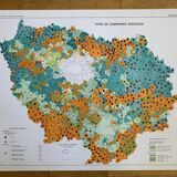 Paris Ile de France map 1967