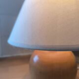 Walnut wood ball table lamp 1970