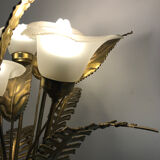 Brass flower lamp