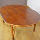 Vintage Oval Bamboo and Rattan Dining Table 1980