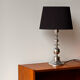 Mid-century Scandinavian sculptural lamp chrome 1970
