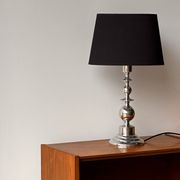 Mid-century Scandinavian sculptural lamp chrome 1970