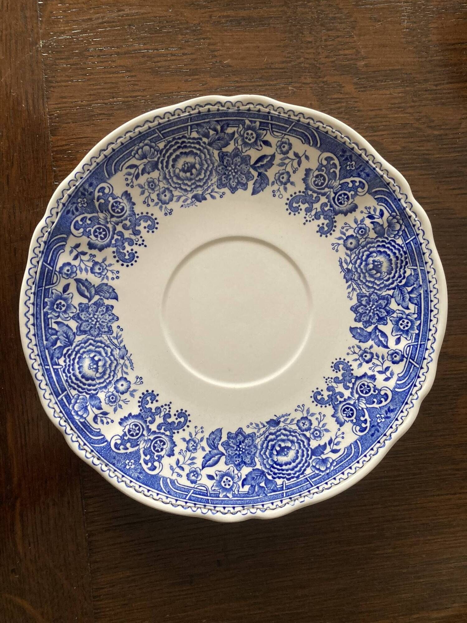 Villeroy & Boch Mettlach "Burgenland" bouillon cup and its two saucers.
