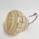 Set of 2 vintage ceiling lamps with golden lines, 1960s