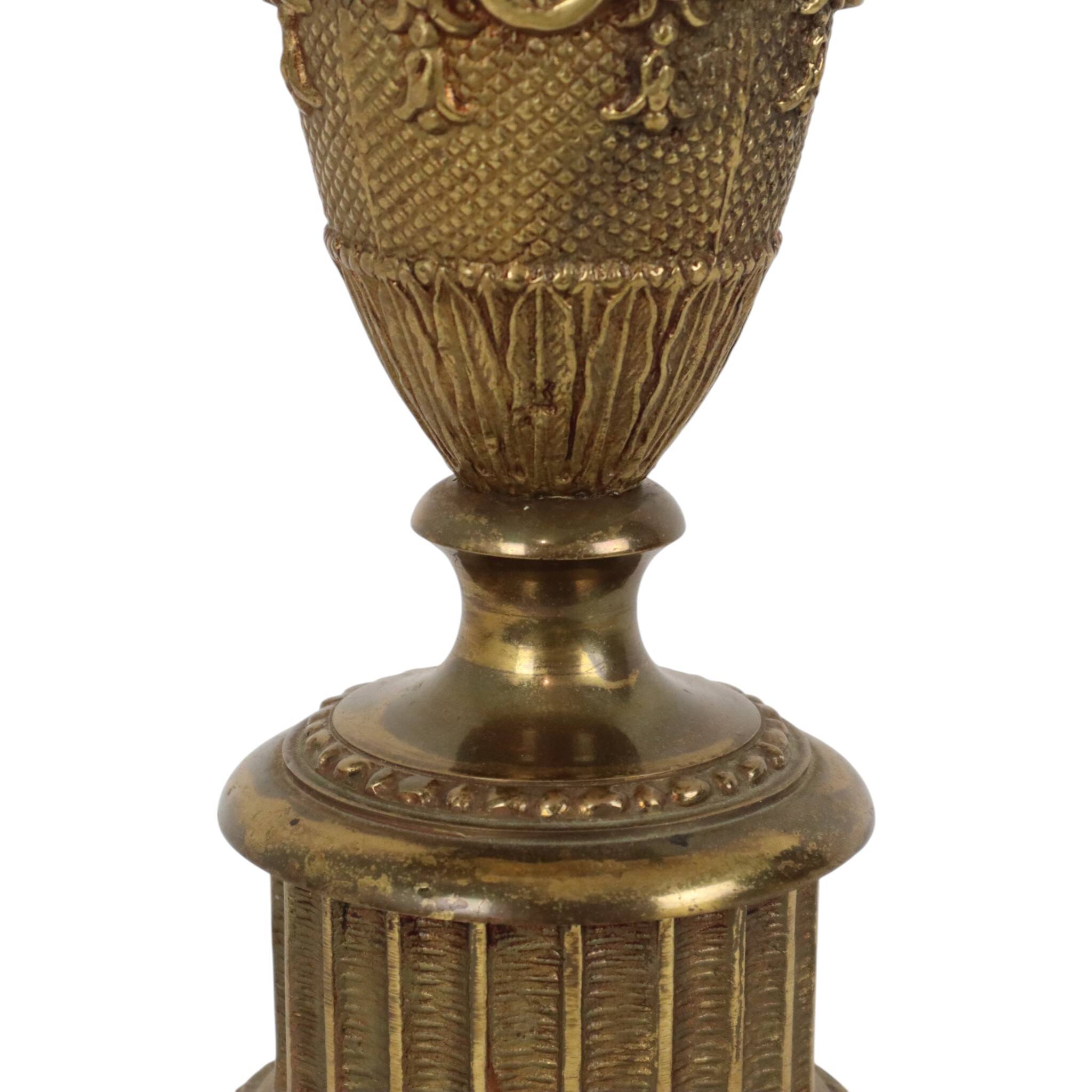 Large Brass Table Lamp Classic French Empire Style