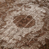 Handmade rustic anatolian 1980s 192 cm x 332 cm brown rug