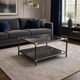 Vintage coffee table in smoked glass