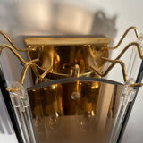 Pair of Italian smoked glass wall lights 1970