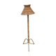Floor lamp with vintage rattan lampshade
