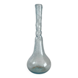 Vintage Biot twisted bubble blown glass soliflore vase