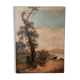 Large oil painting on canvas 2 m x 1.50 m - animated landscape - Charles Louis Verboeckhoven