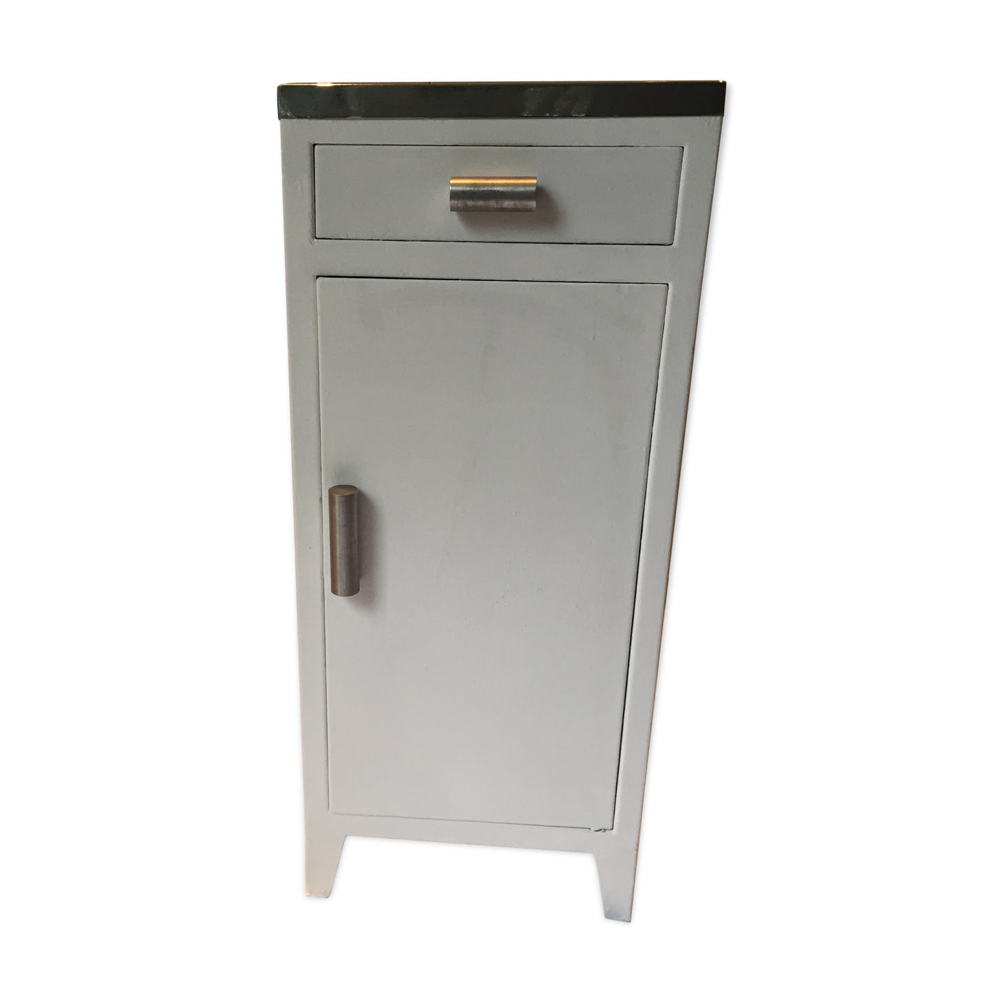 Meuble métal blanc