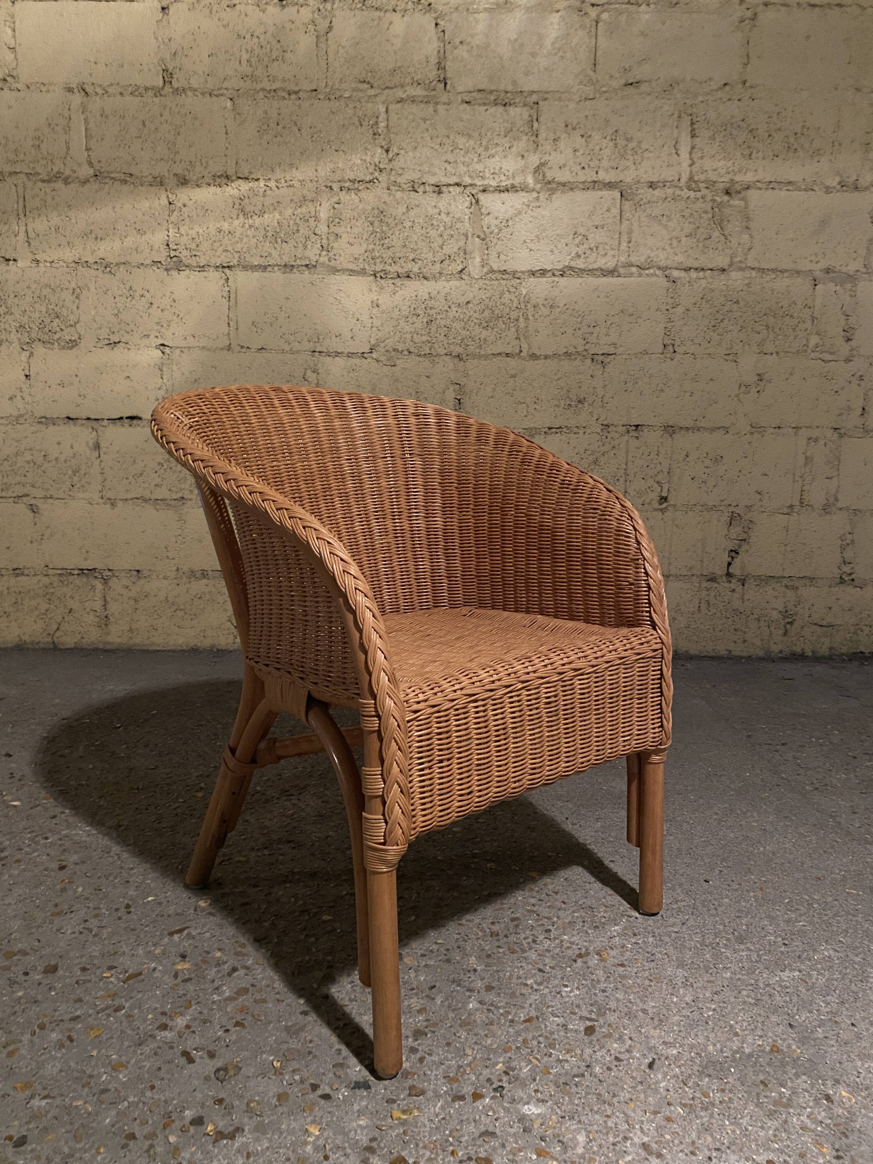 1960s rattan armchair