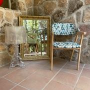 70s style wooden armchair