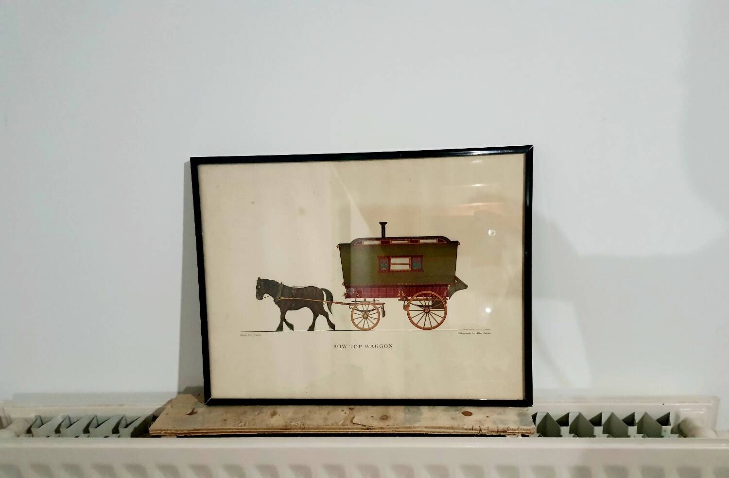 Lithograph by Allen Davies "Bow top wagon"