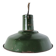 Vintage dark green enamel industrial pendant lights, 1960s