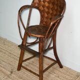 Chaise haute enfant en châtaignier