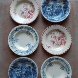 Set of 6 old plates