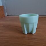 Coquetier opaline vert pâle art déco