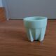 Coquetier opaline vert pâle art déco