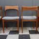 set of 6 teak dining chairs by Henning Kjaernulf 1960s