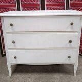 Chest of drawers from the 60s, 3 drawers, painted white