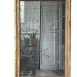19th century mercury mirror patinated trumeau