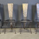 Hand crafted steel and stone dining set, 1970s