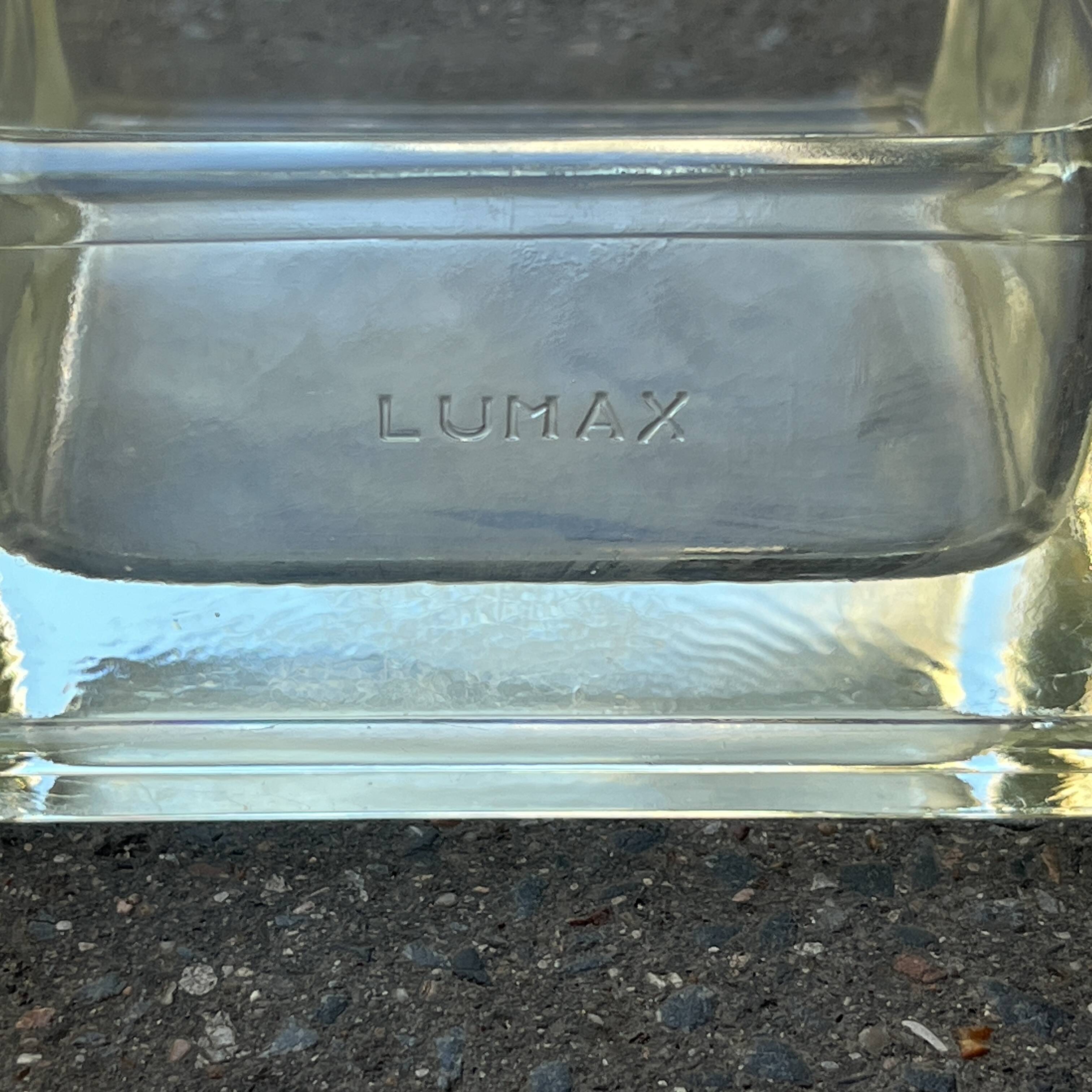 Lumax glass block tray - lumax charlotte perriand ashtray