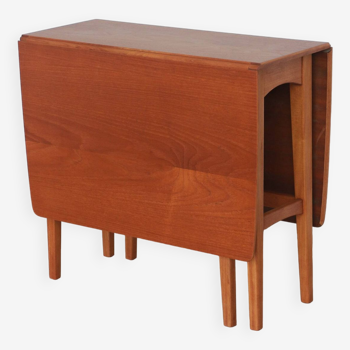 Scandinavian rectangular drop-leaf table - Teak